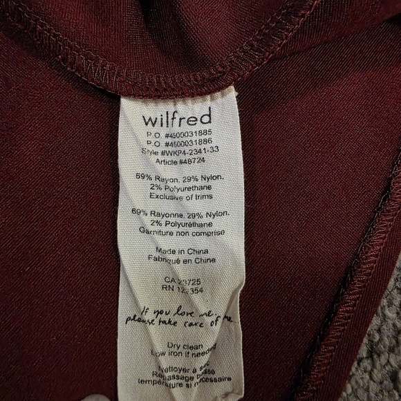 Wilfred Burgondy Cap Sleeve Blouse - Picture 5 of 6